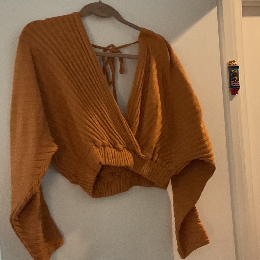 Free People Orange Sweater